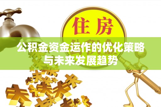 滦县公积金资金运作的优化策略与未来发展趋势