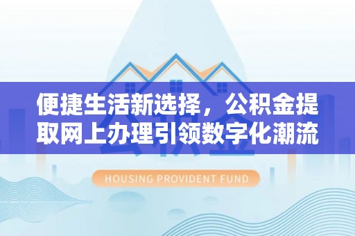 滦县便捷生活新选择，公积金提取网上办理引领数字化潮流