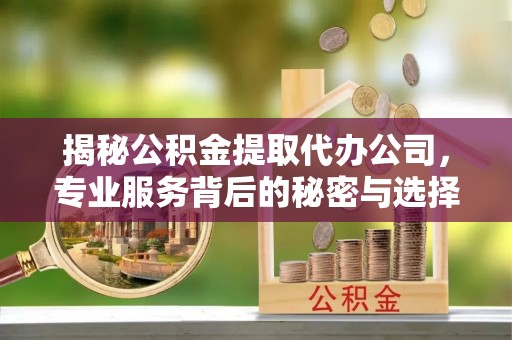 滦县揭秘公积金提取代办公司，专业服务背后的秘密与选择指南