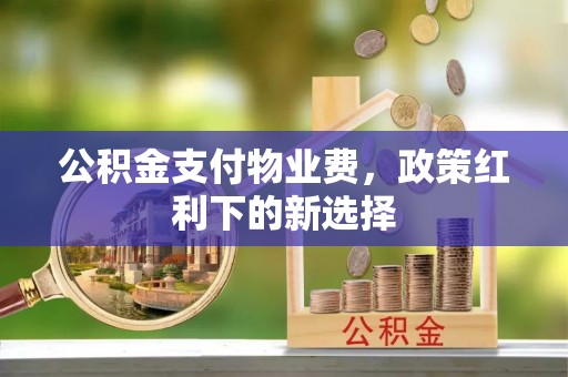 滦县公积金支付物业费，政策红利下的新选择