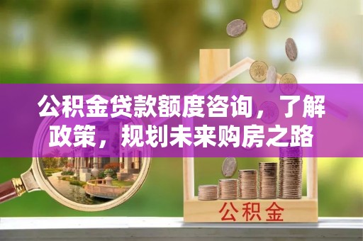 滦县公积金贷款额度咨询，了解政策，规划未来购房之路